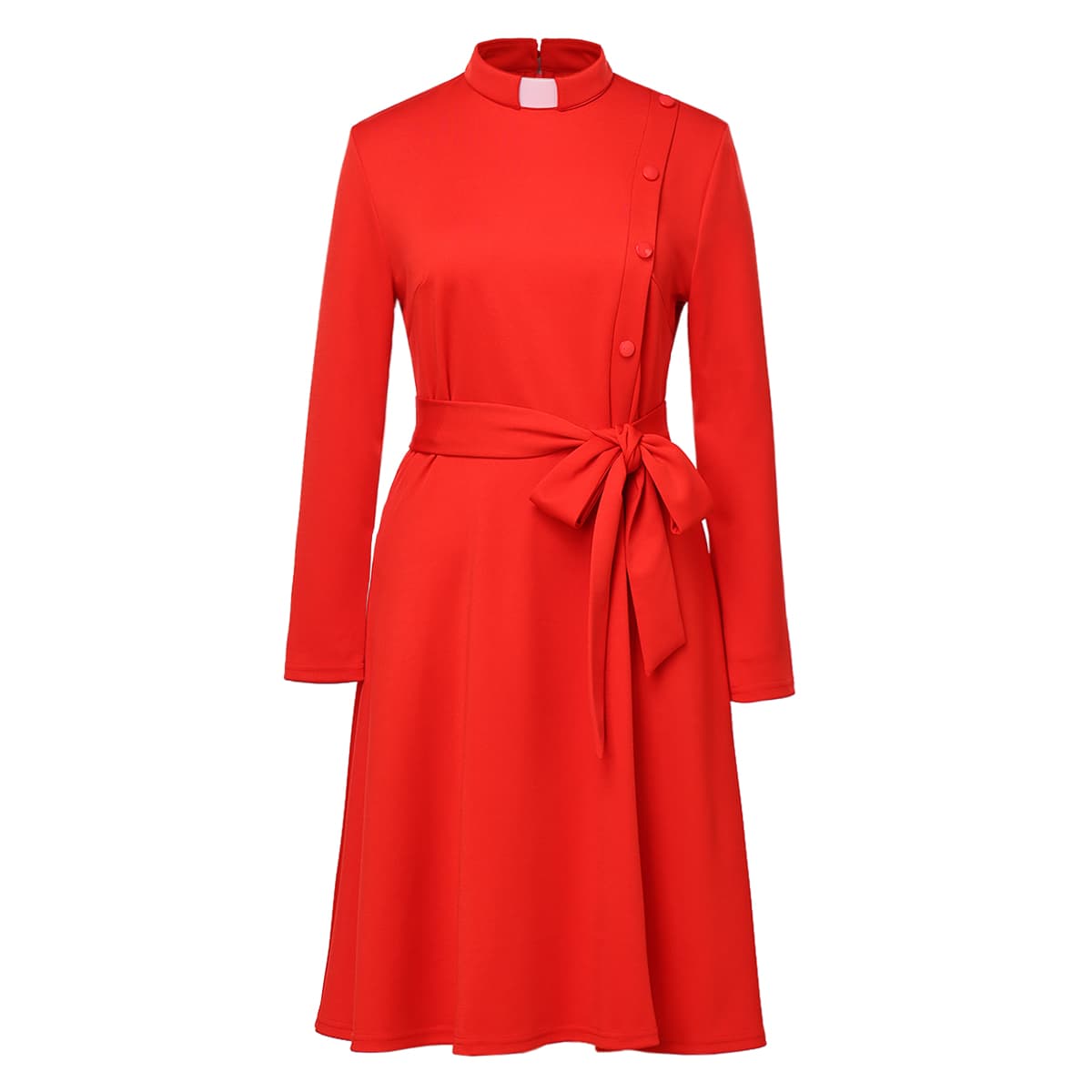 Blessume Belted & Side-Buttoned Clergy Dress