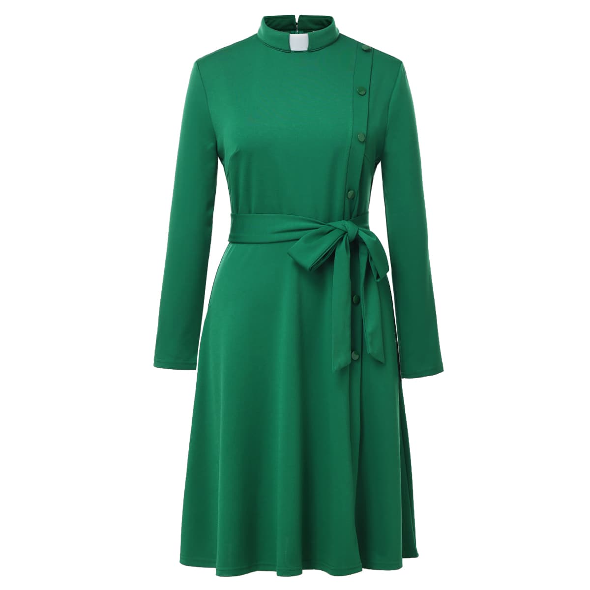 Blessume Belted & Side-Buttoned Clergy Dress