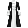 Blessume Color-Block & Bell-Sleeve Clergy Dress