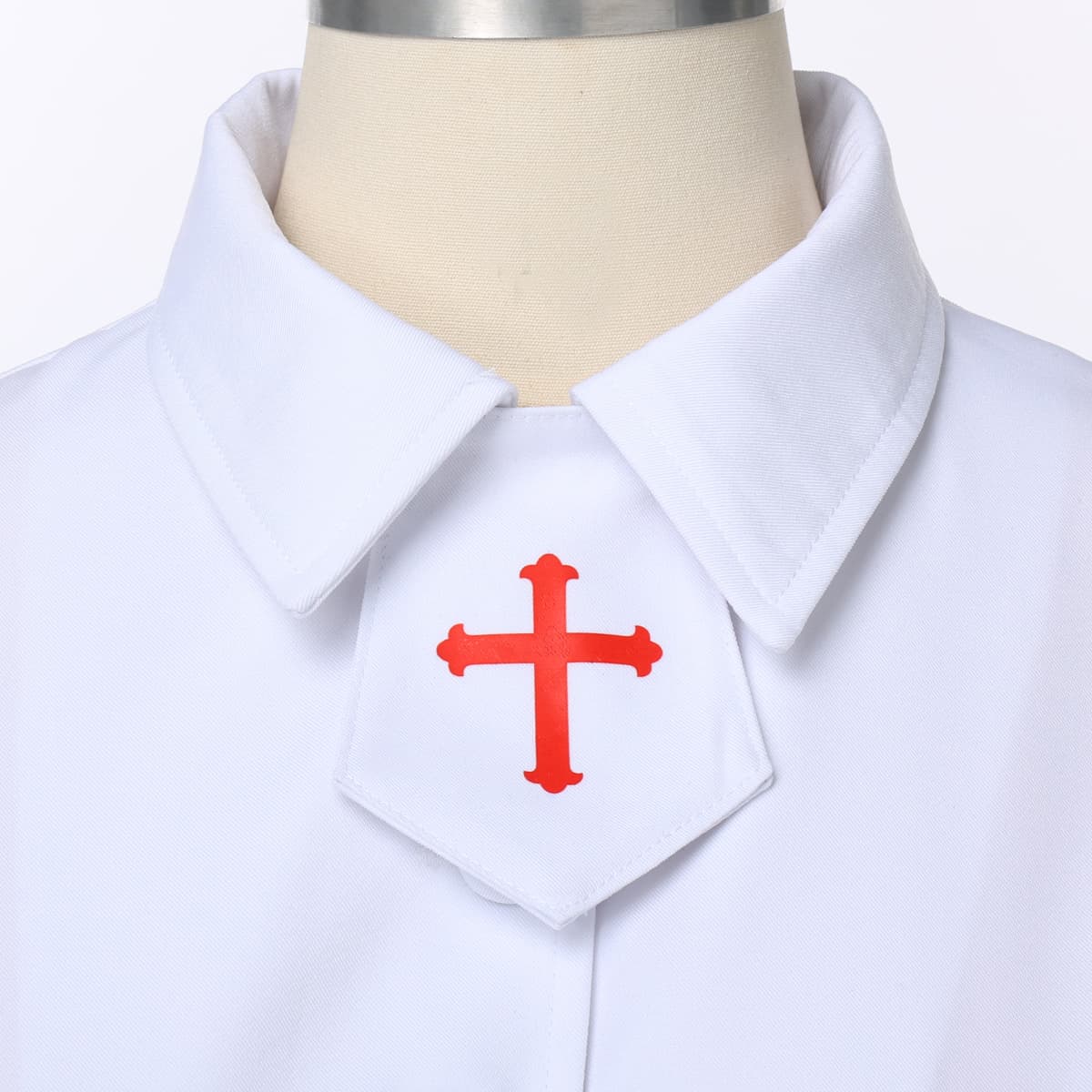 Blessume Stand-Collar & Cross-Embellished Clergy Robe