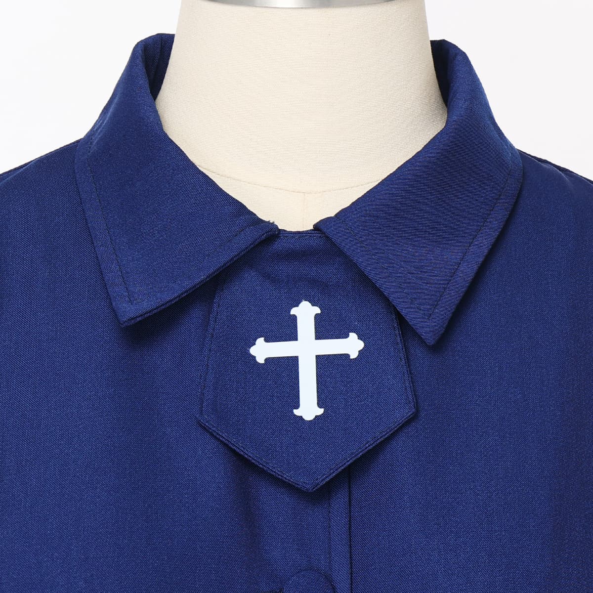 Blessume Stand-Collar & Cross-Embellished Clergy Robe
